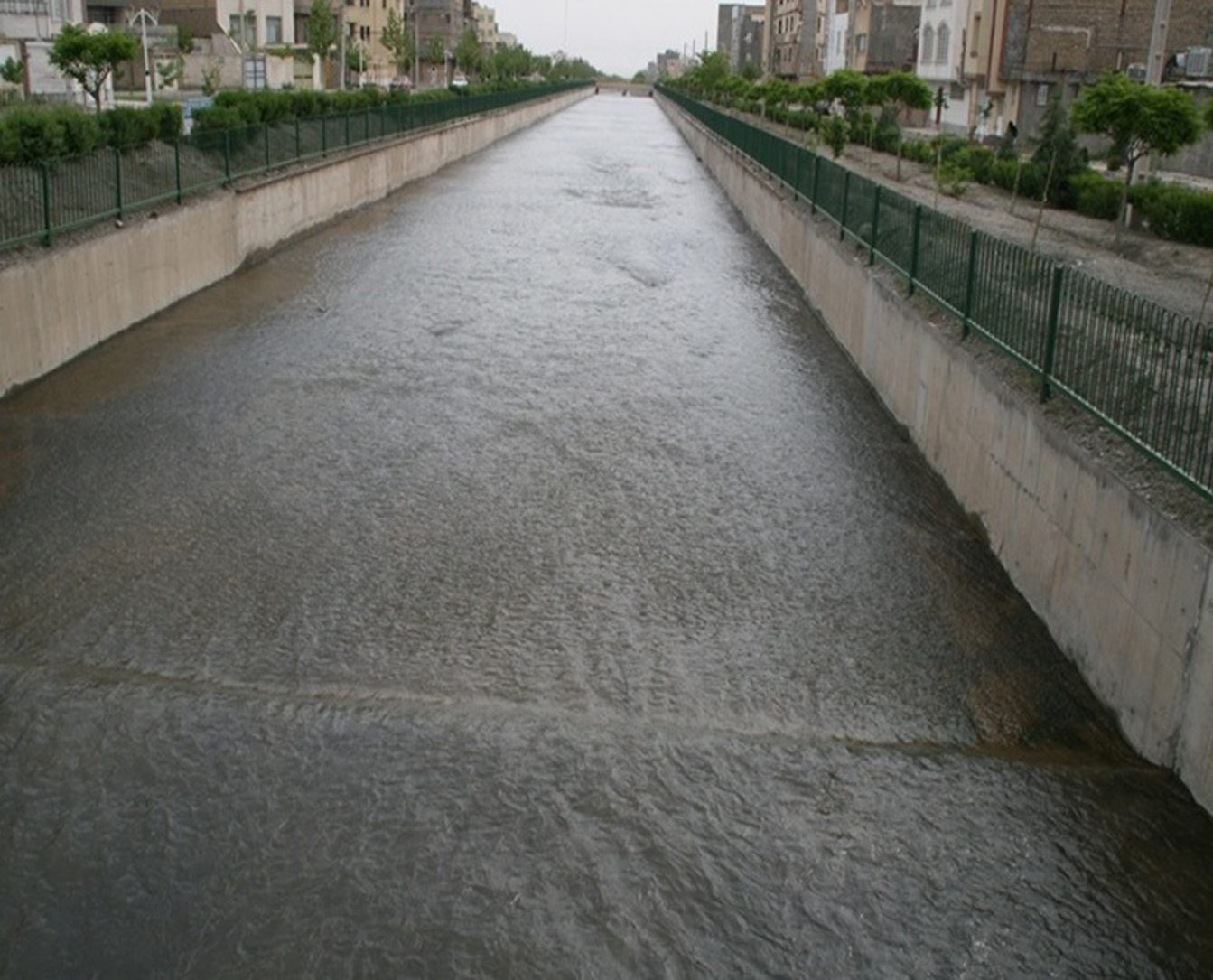 the collection and disposal of surface water in Mashhad, Naderi River